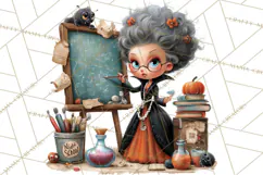 Halloween Clipart PNG, Funny Skeleton and Zombie Workers Product Image 4