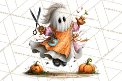 Halloween Clipart PNG, Funny Skeleton and Zombie Workers Product Image 5