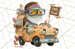 Halloween Clipart PNG, Funny Skeleton and Zombie Workers Product Image 5