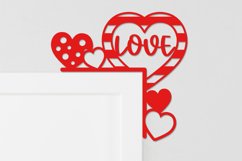 Valentine Door Corner SVG, Valentines day Decor, Glowforge Product Image 6