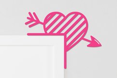 Valentine Door Corner SVG, Valentines day Decor, Glowforge Product Image 5