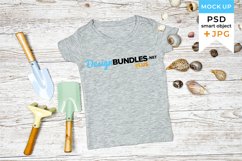 Beach t-shirt mockup Gray | Summer shirt mockup kids Product Image 1