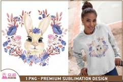 Floral bunny, cute floral bunny design, Easter sublimation Product Image 5