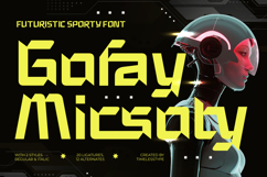 Gofay Micsoty - Futuristic Sporty Font Product Image 1
