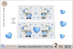 Blue Valentines mug Sublimation| Gnomes mug 11oz 15oz| love Product Image 2