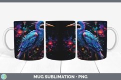 GorgeousGreat Blue Heron Mug Wrap design.