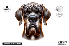 great dane clipart, great dane png, dog clipart, dog png, sublimation design, pet clipart, serious dog art, animal png, dog lover gift, printable clipart