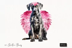 Valentine Great Dane Dog PNG | Valentine's Day Clipart Product Image 1