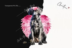 Valentine Great Dane Dog PNG | Valentine's Day Clipart Product Image 2