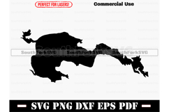 Great East Lake Maine Map Silhouette SVG PNG DXF EPS PDF Product Image 1