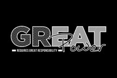Great Power T Shirt Design Product Image 3