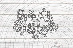 Great Sister Cutting file SVG DXF Product Image 1