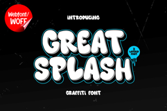 Great Splash | 3D Layered Graffiti Webfont for Urban Impact Product Image 1