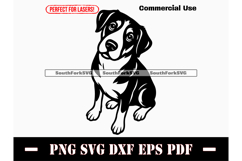 Greater Swiss Mountain Dog Begging Design SVG PNG DXF EPS PD Product Image 1
