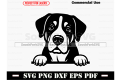 Peeking Greater Swiss Mountain Dog SVG PNG DXF EPS PDF Product Image 1