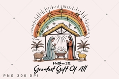 Greatest Gift Of All PNG, Jesus Nativity Png, Christian Product Image 1