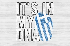 It's in my DNA Greece Flag Fingerprint PNG Sublimation Product Image 1