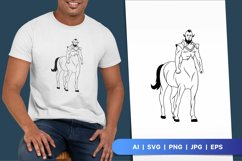 Centaur, Kentauros, Creature of Greek Mythology SVG Design Product Image 1