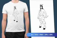 Faun, Phaunos, Creature of Greek Mythology SVG Design Product Image 1