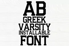 Greek Varsity Font, Greek Letters Font, Greek Font, SVG, TTF Product Image 2