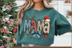Boho Christmas Mama png, Retro Christmas Mama sublimation Product Image 5