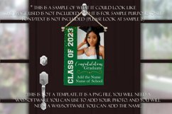 Graduation Garden Flag PNG Sublimation Design, Green 2023 Product Image 3