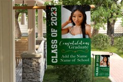 Graduation Garden Flag PNG Sublimation Design, Green 2023 Product Image 4