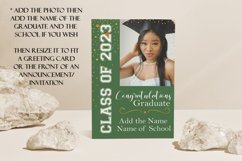 Graduation Garden Flag PNG Sublimation Design, Green 2023 Product Image 5