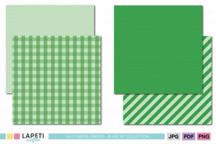 green patterned paper bundle for crafting
