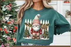 Merry and Bright Christmas Gnome png, Christmas Gnome png Product Image 8
