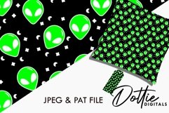 Green Aliens Repeat Seamless Pattern - Paper, JPG, Pat File Product Image 2