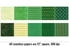 20 Green and Gold seamless digital papers Product Image 2