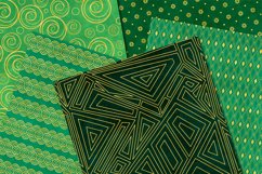 20 Green and Gold seamless digital papers Product Image 6