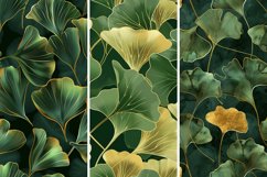 Green and Gold Ginkgo Digital Paper Bundle Product Image 4