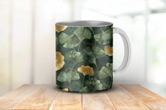 Green and Gold Ginkgo Digital Paper Bundle Product Image 5