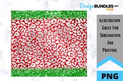 Green and Red Leopard Glitter Tumbler - Sublimation Product Image 2