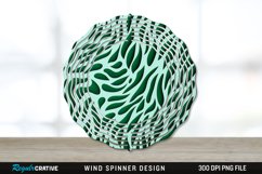 Green Animal Print Wind Spinner Sublimation PNG Design Product Image 1