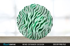 Green Animal Print Wind Spinner Sublimation PNG Design Product Image 1