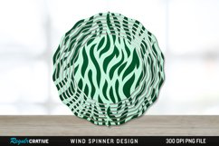 Green Animal Print Wind Spinner Sublimation PNG Design Product Image 1