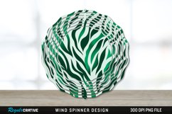 Green Animal Print Wind Spinner Sublimation PNG Design Product Image 1