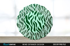 Green Animal Print Wind Spinner Sublimation PNG Design Product Image 1