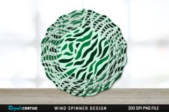 Green Animal Print Wind Spinner Sublimation PNG Design Product Image 1