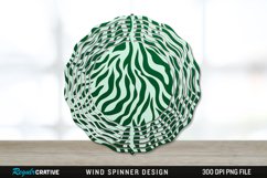 Green Animal Print Wind Spinner Sublimation PNG Design Product Image 1