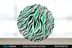 Green Animal Print Wind Spinner Sublimation PNG Design Product Image 1