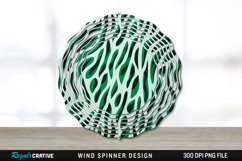 Green Animal Print Wind Spinner Sublimation PNG Design Product Image 1