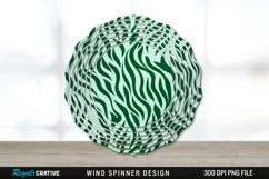 Green Animal Print Wind Spinner Sublimation PNG Design Product Image 1