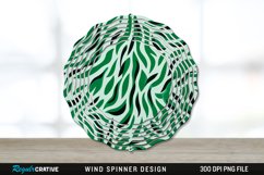 Green Animal Print Wind Spinner Sublimation PNG Design Product Image 1