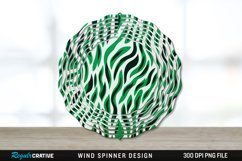 Green Animal Print Wind Spinner Sublimation PNG Design Product Image 1