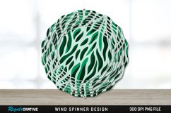 Green Animal Print Wind Spinner Sublimation PNG Design Product Image 1