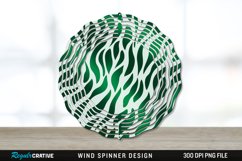 Green Animal Print Wind Spinner Sublimation PNG Design Product Image 1